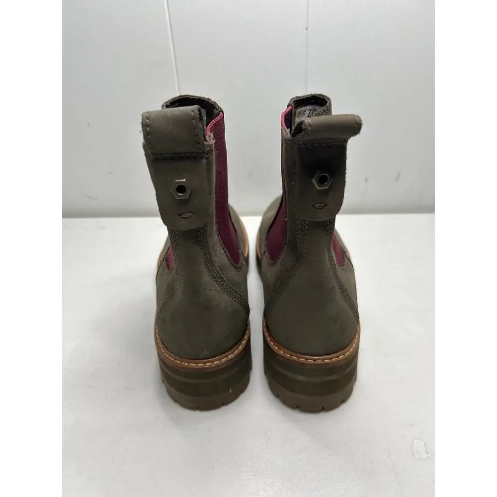 Timberland Womens Size 9 Courmayeur Valley Olive Nubuck Chelsea Boots NWOB - Picture 4 of 8